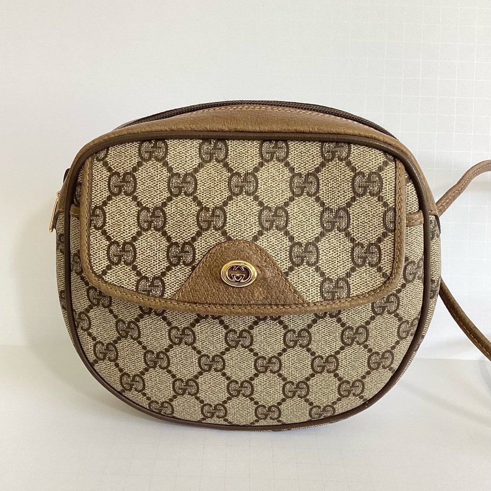 Vintage 80s Gucci Supreme GG Logo Crossbody Bag Unused